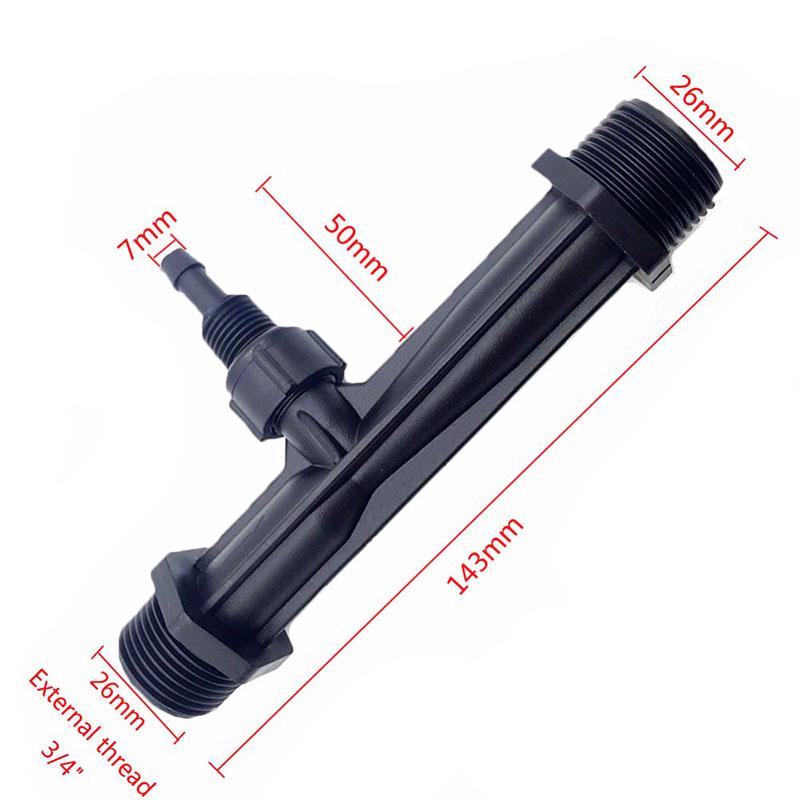 Iniettore di Fertilizzante Venturi Filettato Maschio da 1/2" 3/4" 1" Dispositivo a Goccia per Irrigazione Fertilizzazione Fiori Tubo Acqua Giardino Emettitore