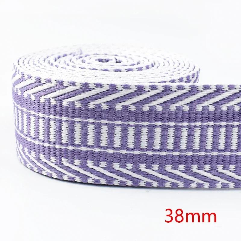 2/3/5M Meetee 38/50mm Jacquard Polyester Webbing Tape By Meter Decorative Ribbon Band Backpack Strap Clothes Sewing Accessories