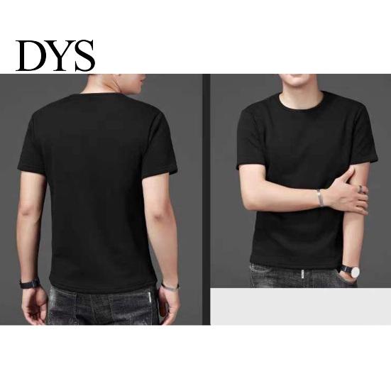Short Sleeve Men Top Summer T-shirt Plus Size Solid Color Round Neck Inner Sleeves Mid Length Good Breathability Pullover Bottoming Shirt