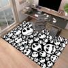 1PC Skull Dark Gothic Pattern Printed Carpet Rug for Living Room Bedroom Home Sofa Decoration,Non-slip Floor Mat Floor Mat