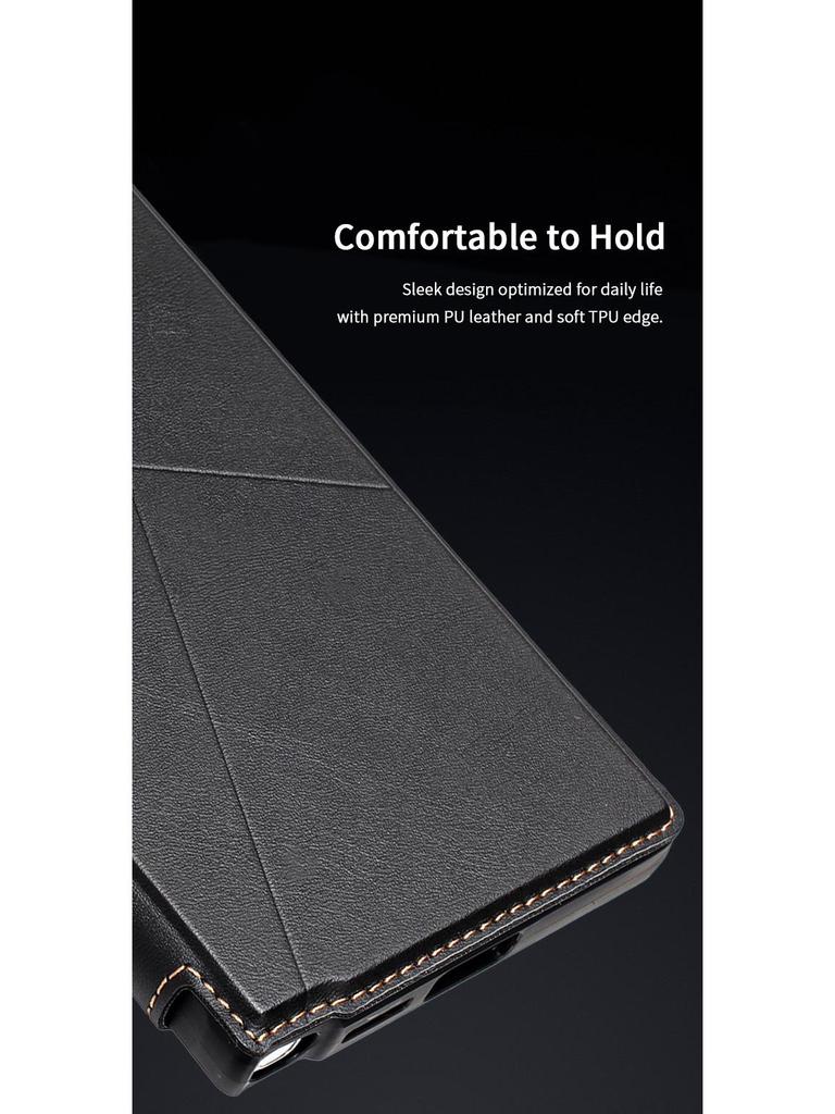 Samsung S25 Flip Ultra Leather Phone Case - Full Coverage, Lightweight, Magnetic Card Slot