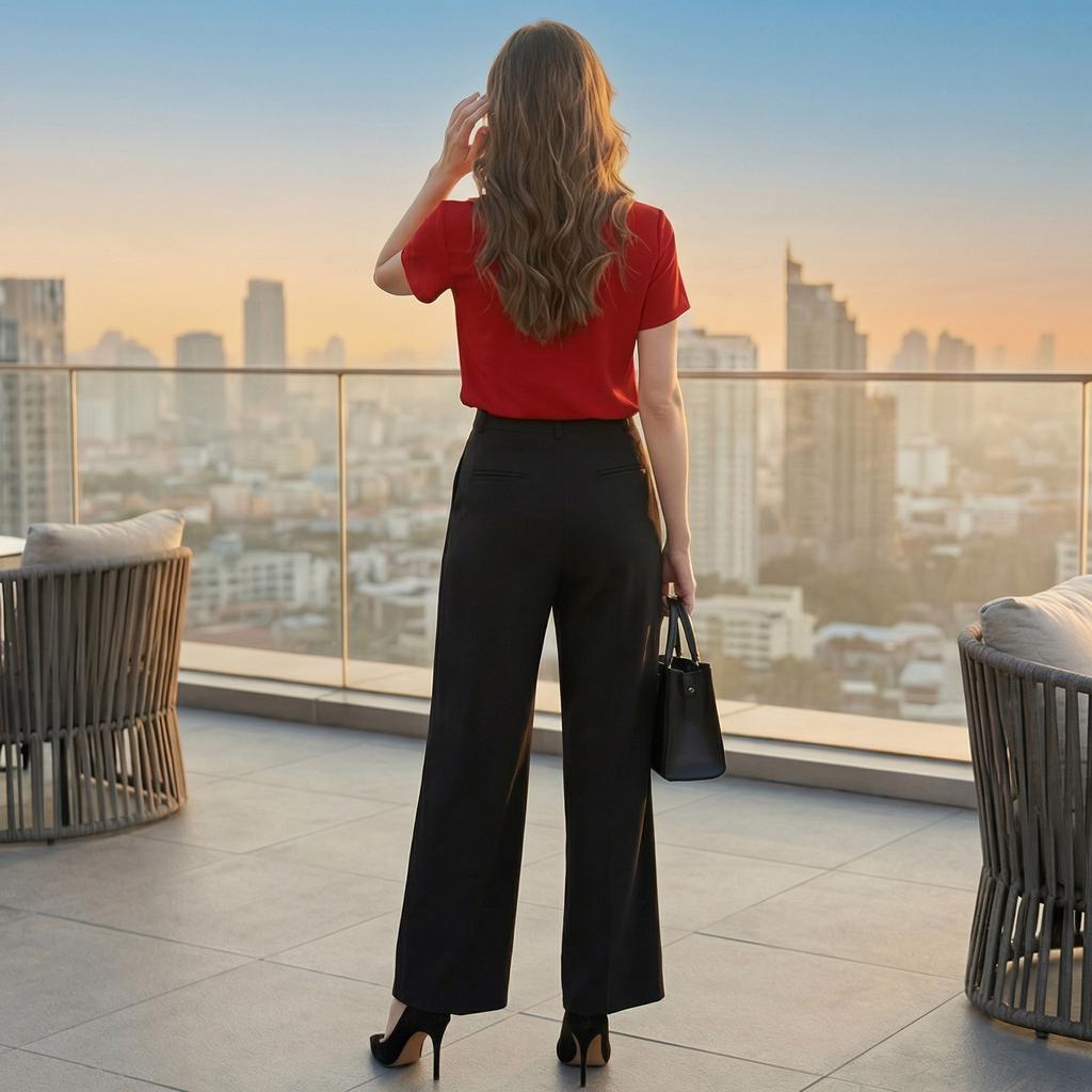 Short Sleeve Blouse for Women Ruffle Front Button Down Shirt with Bow Tie Neck and Classic Fit for Office Work
