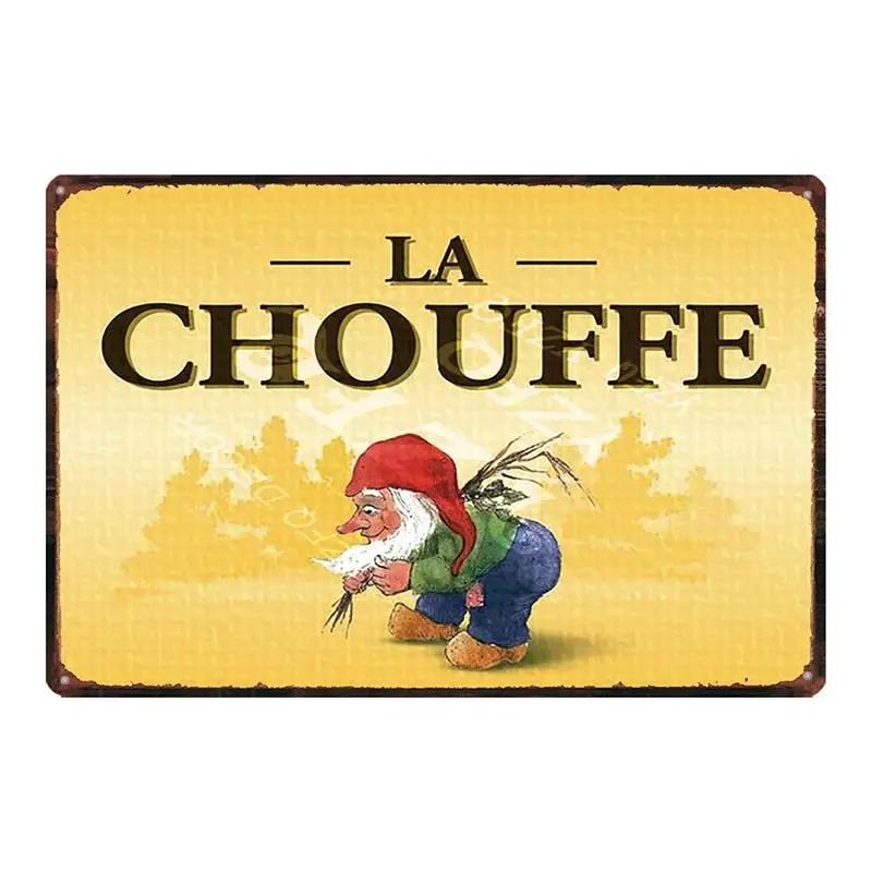 Chouffe Beer Retro Metal Tin Sig Vintage Plate Wall Pub Restaurant Bathroom Decorations For Home Art Decor Iron Poster DU-4910A