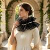 Gefalteter Rüschen-Faux-Kragen Dekoratives Halsstück Accessoire für Damen Abnehmbarer Halskragen für tägliches Outfit Layering und Foto-Styling