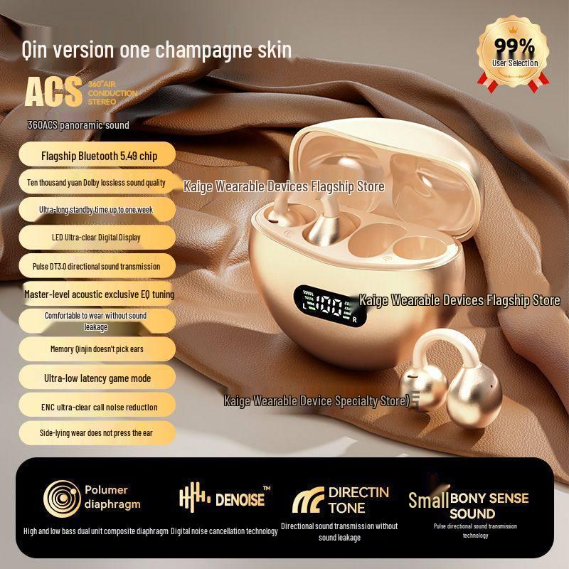 2025 Wireless Bone Conduction Clip-on Headphones: Binaural, High-Value, Super Clear Sound, Long Standby