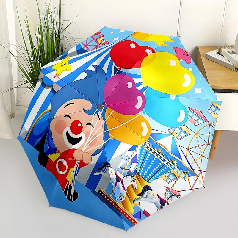 

Circus ClownThemed Automatic Opening and Closing umbrella 8 Ribs, Suitable for Leisure and Going Out, Outdoor Accessory, Gothic Style, Fas