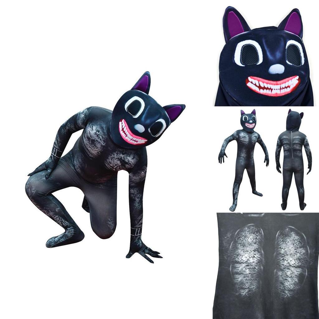 Scary Cartoon Cat Cosplay Costume Suit Perfect For Halloween Party And Theme Activities!