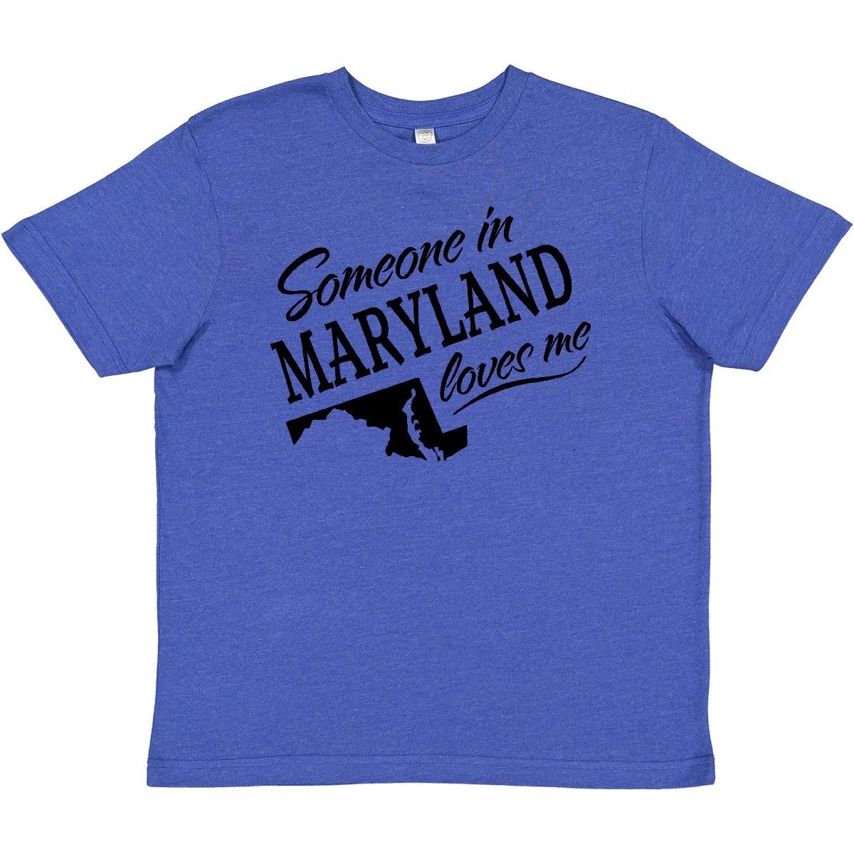 Inktastic Someone In Maryland Loves Me Youth T-Shirt Home Family Grandparents 120