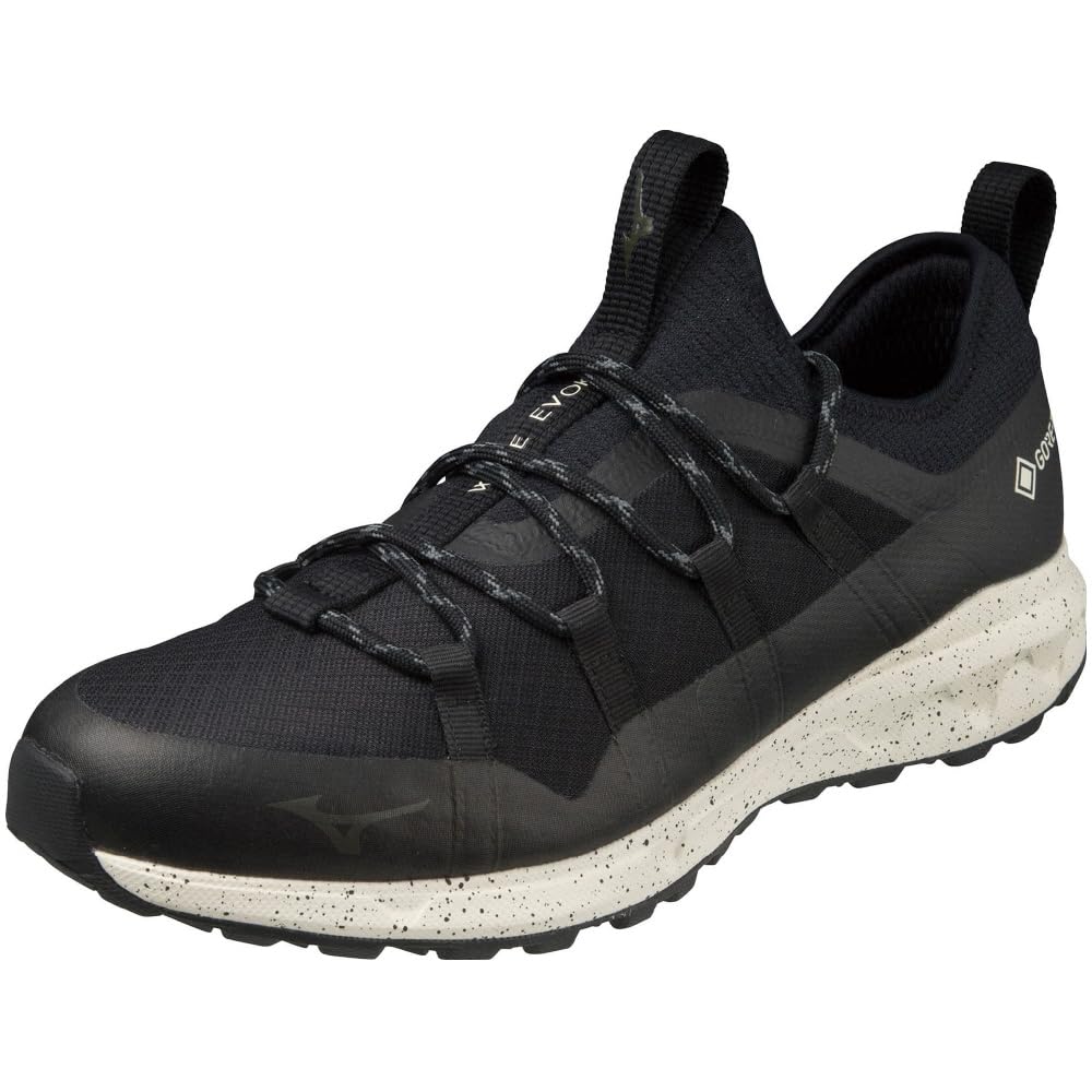 Mizuno Wave Evoke GTX Waterproof Walking Size 3E Gore-Tex Shoes, Black, 25.0 cm,