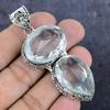 Natural White Topaz Gemstone 925 Sterling Silver Jewelry Pendant 2.56" J4c54