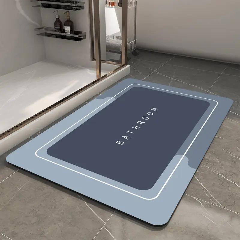 

Быстросохнущий коврик для ванной - Нескользящий, Впитывающий коврик для пола из диатомовой земли для душа, прихожей, кухни или спальни Коврик для ванной 40*60cm-Quick-Dry синий