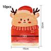 10pcs Elk Christmas Tree Shaped Candy Packing Bags Plastic Candy Pouches Christmas Gift Bags  Kids