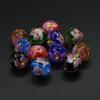 10Pcs DIY Charms Handmade Lampwork Glass Beads Round Flower Isolation Beads 14mm For Jewelry Making DIY Pendants Necklace Earrings Accessory