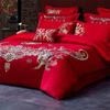 Grace Dragon & Phoenix Embroidered Cotton Bedding Set