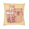 Custom Cute Capybara Cushion Cover Sofa Home Decor Square Throw Pillow Case 40X40Cm