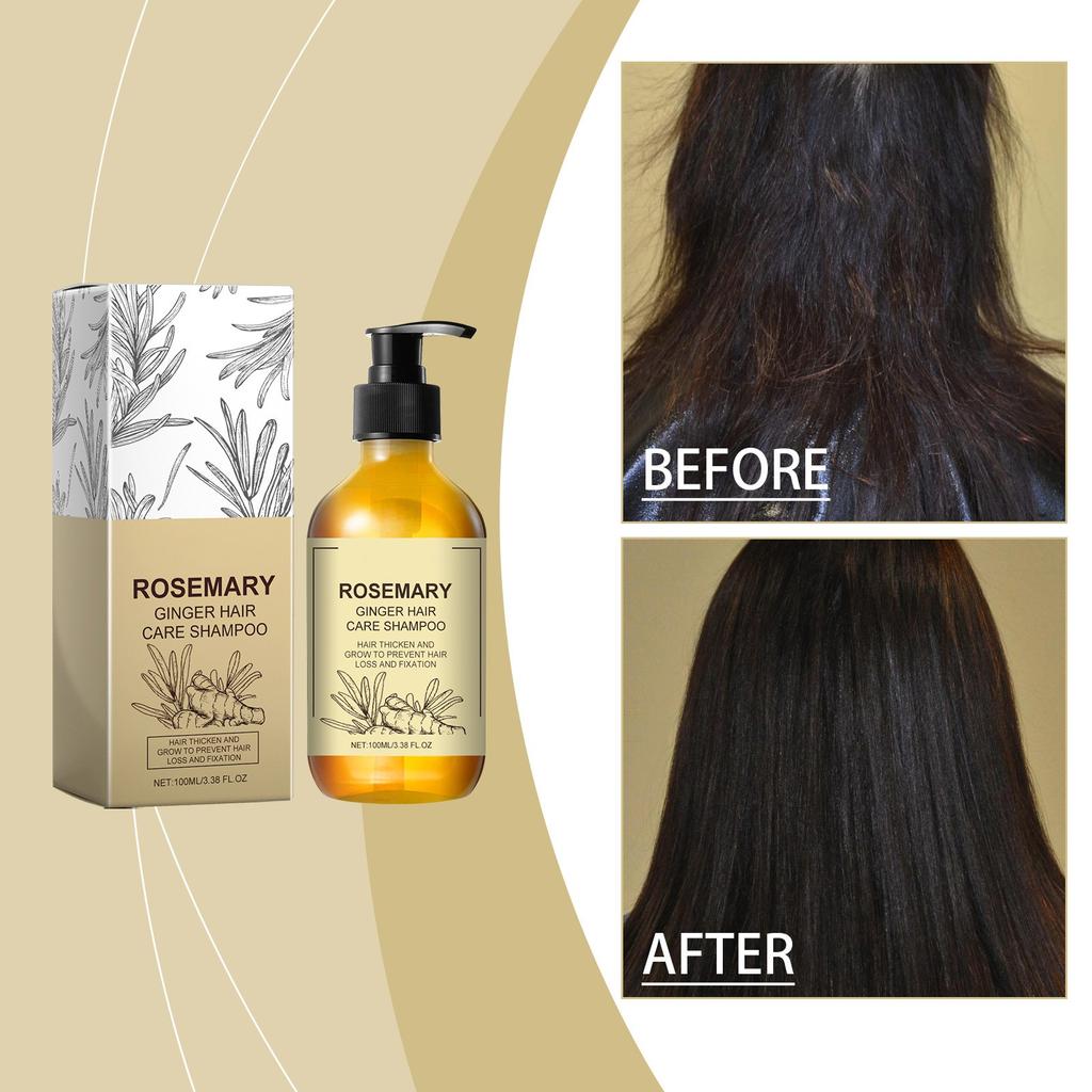 Rosemarys Gingers Shampoo Deep Cleansing Repairs Dry Frizzy Soft Strong Hair Care Shampoo 100ML