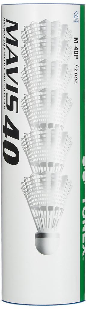 Yonex Badminton Shuttlecocks Mavis 40P Synthetic MIDDLE temperature (Nylon + Cork) 6-pack (Suitable 12-23℃) M-40P