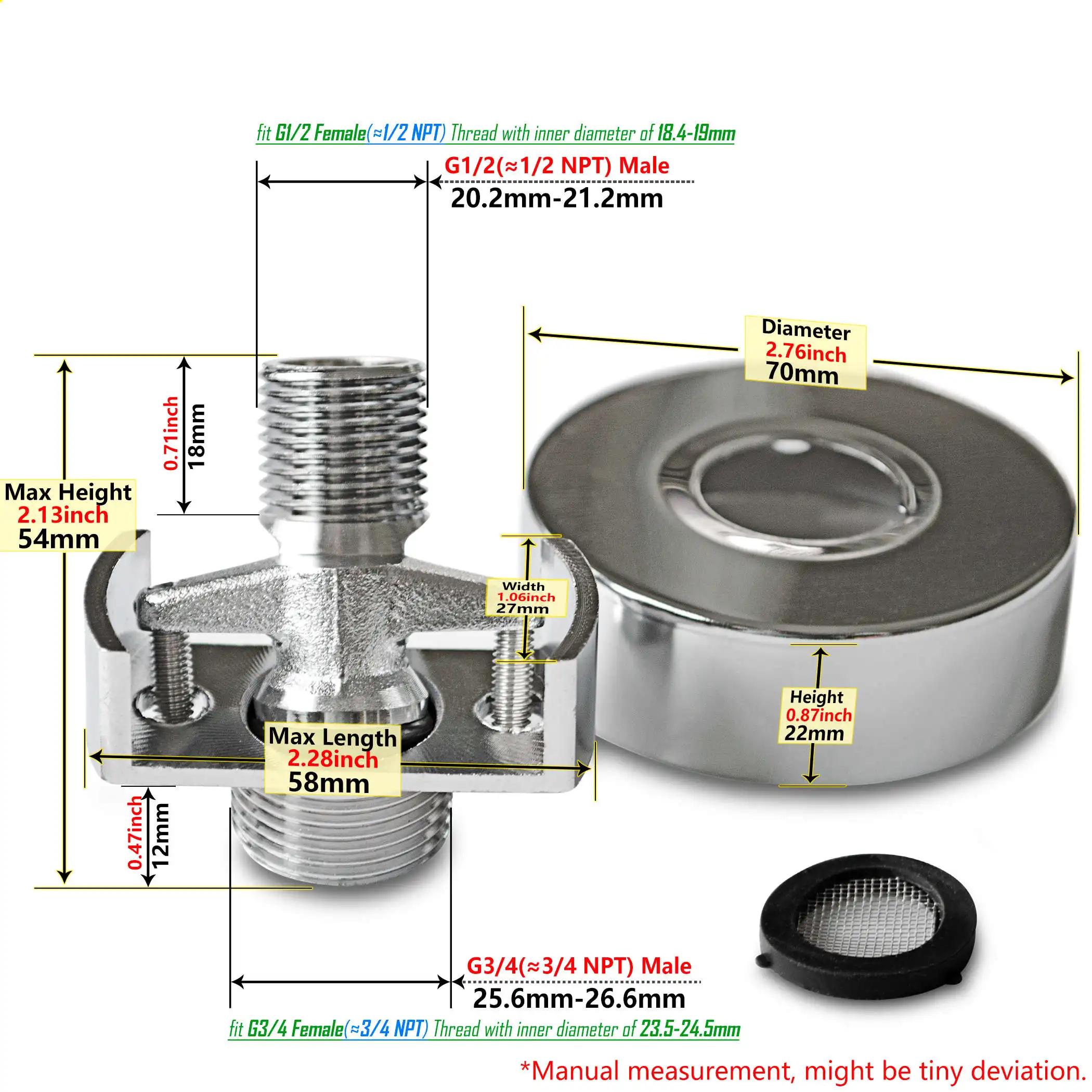 

Ексцентричний перехідник G1/2 папа x G3/4 папа Збільшена відстань роз’єм подовжений під кутом зміна для змішувального клапана змішувача для душу 1 piece&G1I2 M to G3I4 M