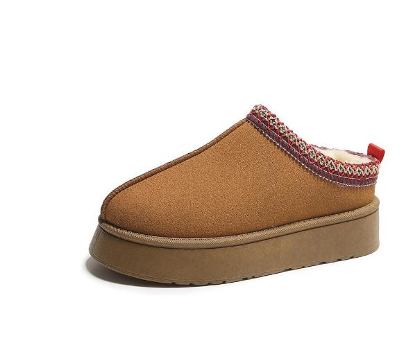 2025 Kotníkové baleríny Platforma Dámské Sněhule Semiš Plyš Teplé Zimní Nové Silné Módní Boty Chelsea Dámské Boty Zapatillas Mujer