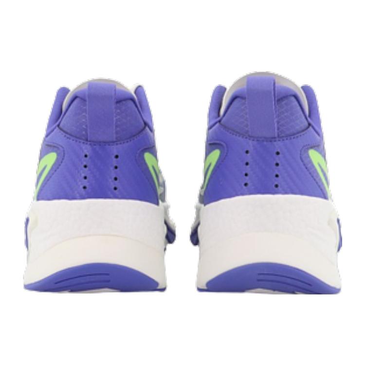 Anta Cushioning Slip Resistant Abrasion Resistant Low Top Running Shoes Men's White Purple Green 112225596-5