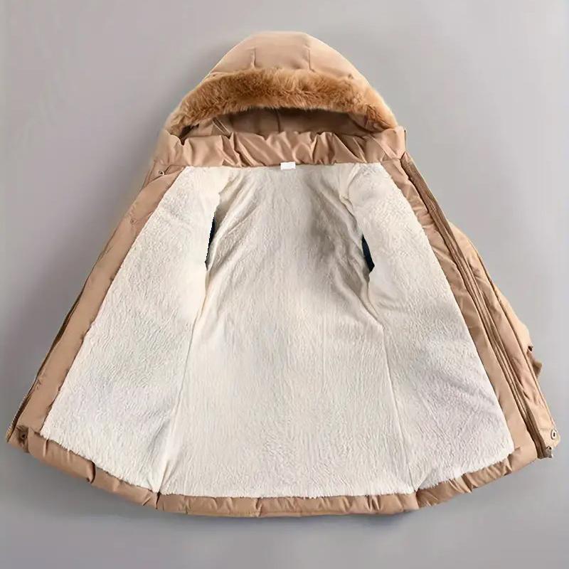Zimowa kurtka dla dziewczynki Modna motylkowa Świąteczny płaszcz księżniczki Pluszowa podszewka Ciepła z kapturem Zapinana na zamek Bawełniana odzież wierzchnia