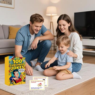 55 Stück/Set Brotdose Witzkarten Set Kinder Fragen Antworten Spielkarten Schulfeste Jungen Mädchen Brotdosen Notizen Witze Wortspiele Papierkarten