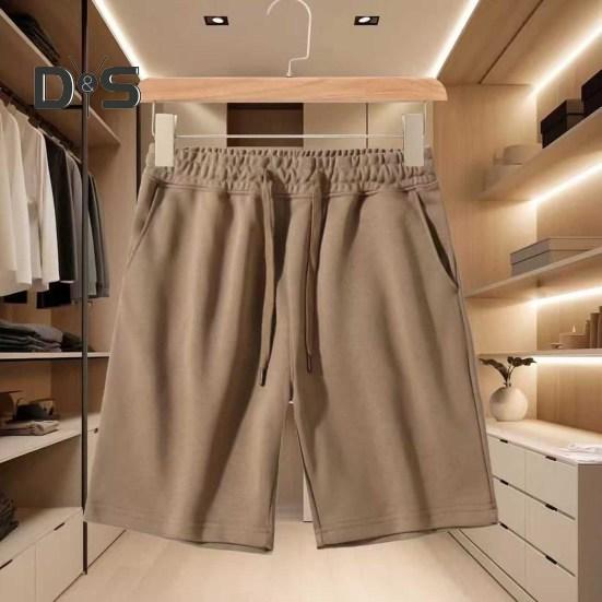 Pantaloni scurți casual pentru bărbați, culoare solidă, croială regulată, cu buzunare întărite, cu șnur reglabil, pantaloni scurți de vară