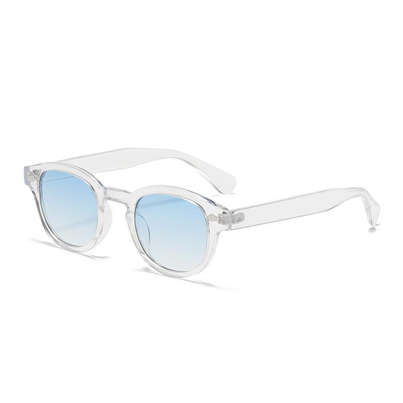2025 Korean Style Black Oval Frame Sunglasses with High-end UV Protection