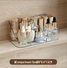 Transparent PET Mirror Cabinet with Compartment Drawers - Stackable Desktop Cosmetics Organizer.
