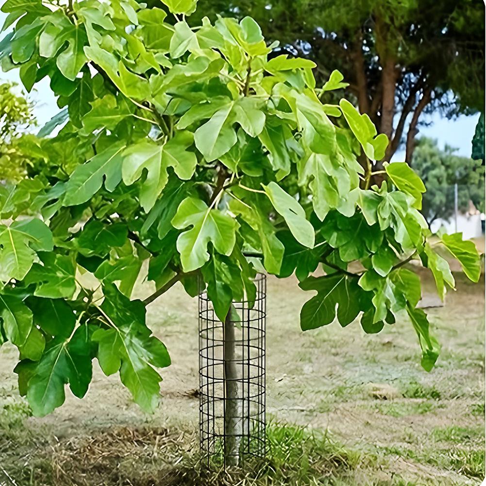 6 Pcs Tree Trunk Protector with Zip Ties & Garden Stakes Metal Plant Guard Protectors Tree Wrap Cage for Damaged Bark Protector