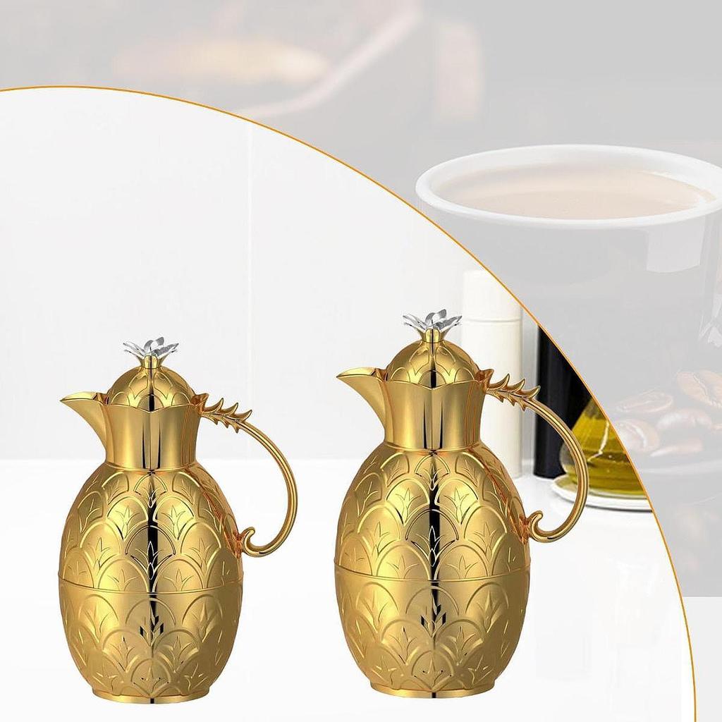 Arabic Pineapple Shaped Coffee Carafes Insulated Thermal 0.6L 1.0L for Hotel