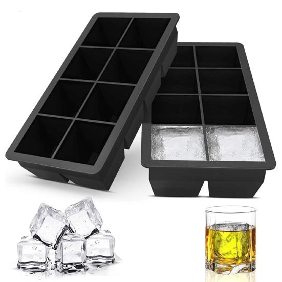 Silicone Ice Cube Trays with Lids Stackable Reusable Ice Cube Molds
