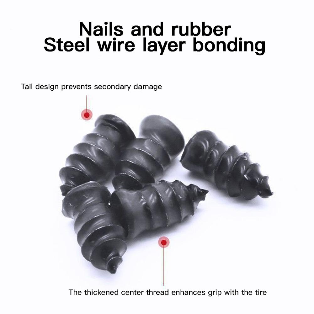 84Pcs Tyre Repair Nail Repair Rubber Self-tapping Screws Tire Studs Vacuum Motorcycle Tire Puncture Spikes Repair of Car Tires