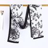 Elegant and fresh flower bushes cotton and linen velvet silk scarf sun protection and warmth autumn and winter shawl scarf women's high sense 181 * 8
