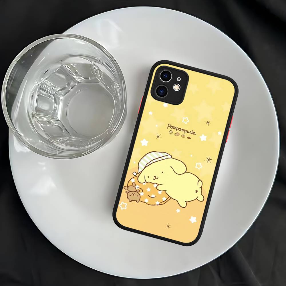 Cartoon P-Pompompurins Cute Phone Case For iPhone 16e 16 15 14 13 12 11 Pro Max X XS Max Plus Matte Clear