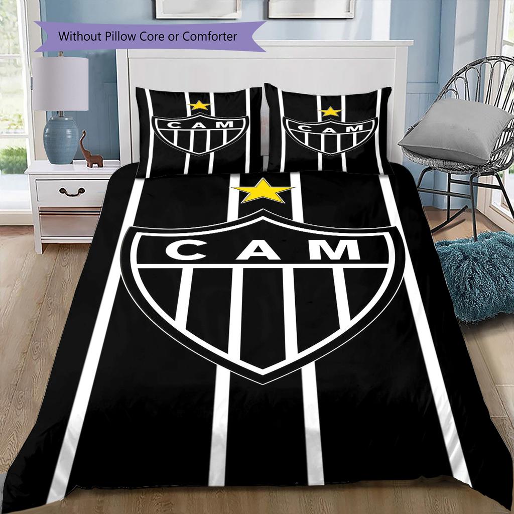 Atlético Mineiro "CAM" Bedding Set, Football Club Logo Duvet Cover with Pillowcases, No Comforter