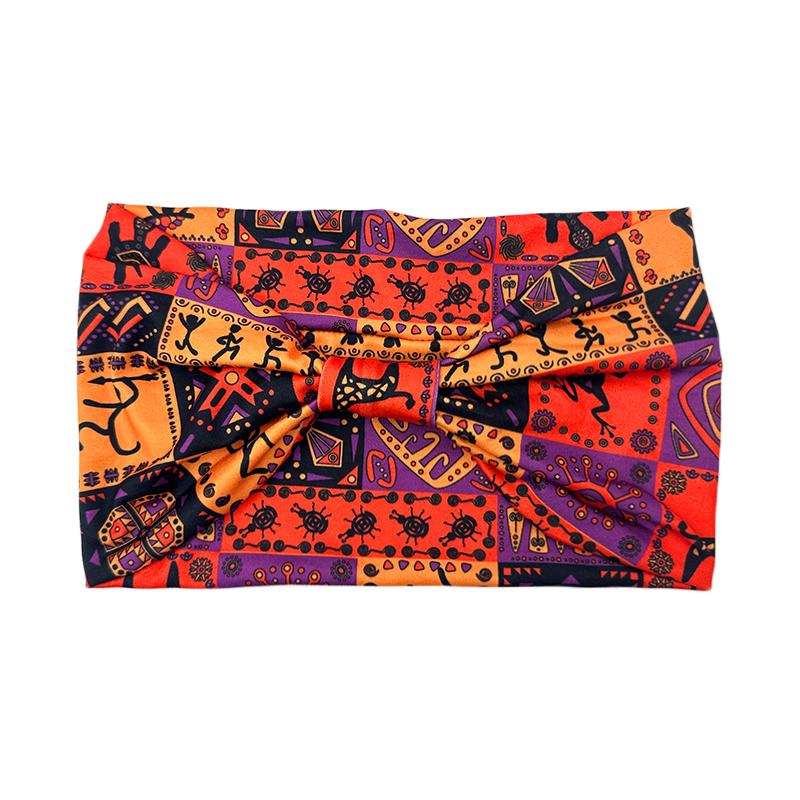 

Богемные широкие повязки на голову для женщин, повязки для волос, повязка-галстук, ретро повязка для волос, эластичные банданы, головные уборы, тюрбаны, аксессуары для волос