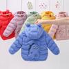 Verdickter Kapuzen-Kinder-Baumwoll-Steppmantel Herbst Winter Warme Baby-Oberbekleidung