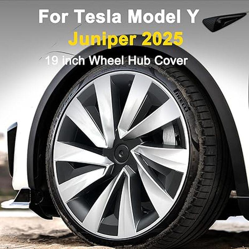 Fits 2025-2026 Tesla Model Y Two-Tone 19" Wheel Covers.