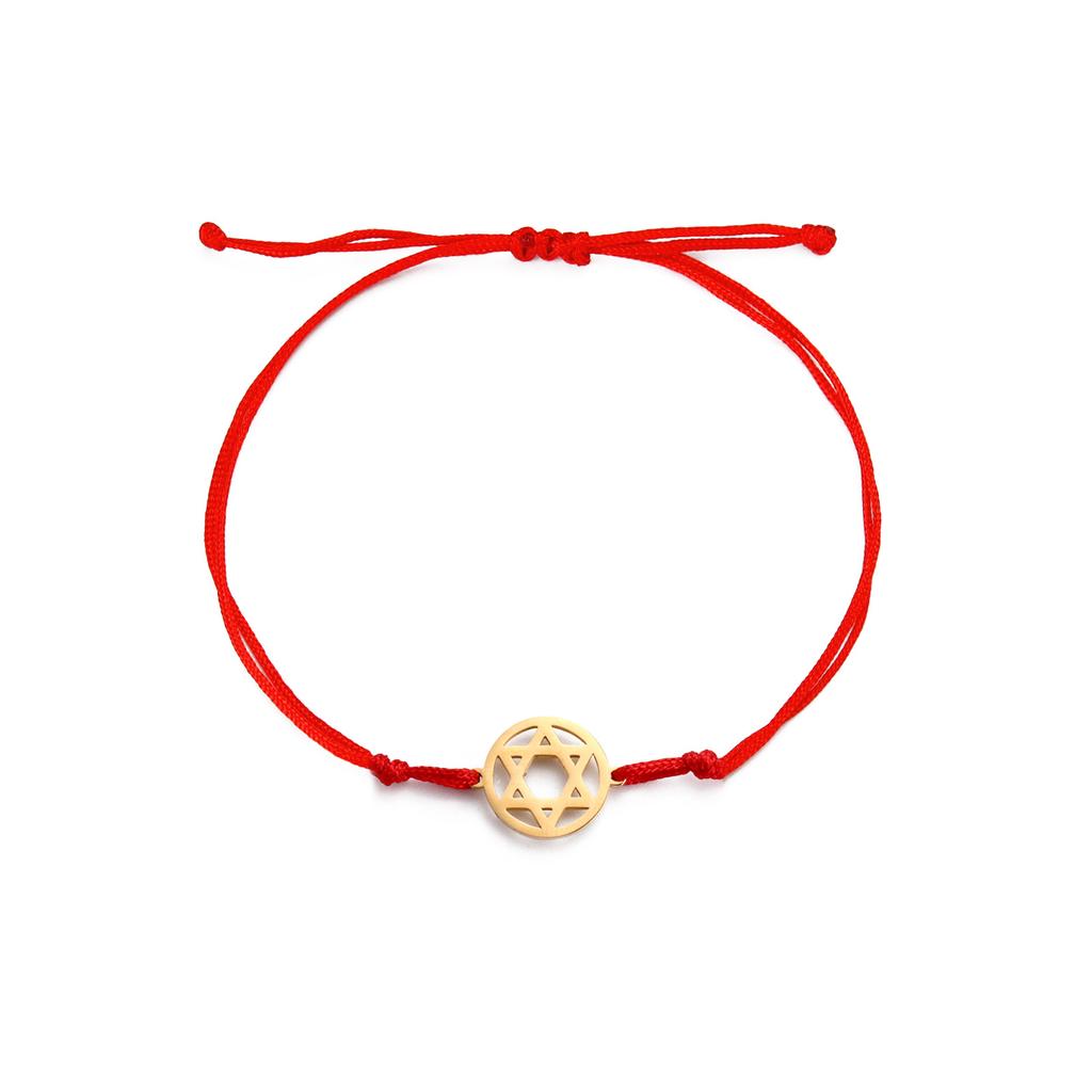 Hollow Out Hexagram Pendant Titanium Steel Bracelet Fashion Trendy Versatile Accessory