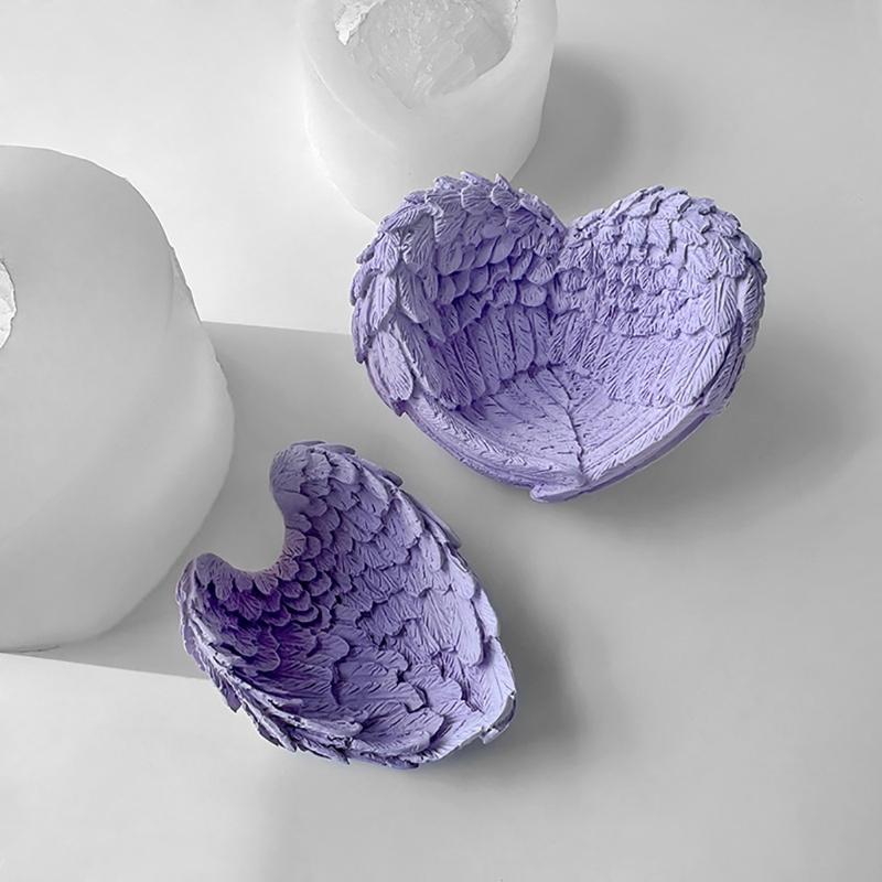 DIY Silicone Mold for Crafting Resin Mold for DIY Crafts Stunning Resin Heart Angel Wing Shaped Decoration Making Mould