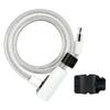 Flexible Coiled Cable Lock for Bikes with Integrated Key Lock Body and PVC-Sleeved Steel Line for Routine Parking