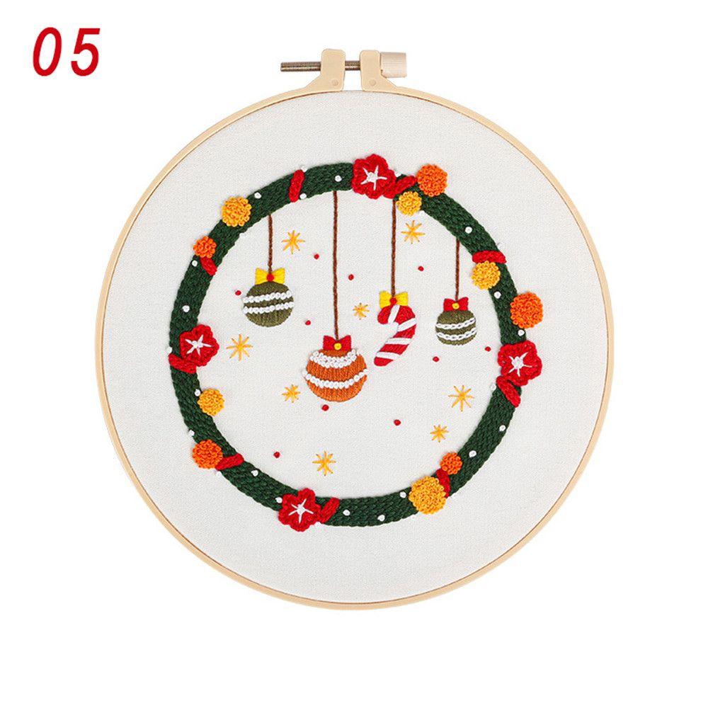 Claus DIY Crafts Christmas Pattern Embroidery Embroidery Starter Kit Cross Stitch Merry Christmas
