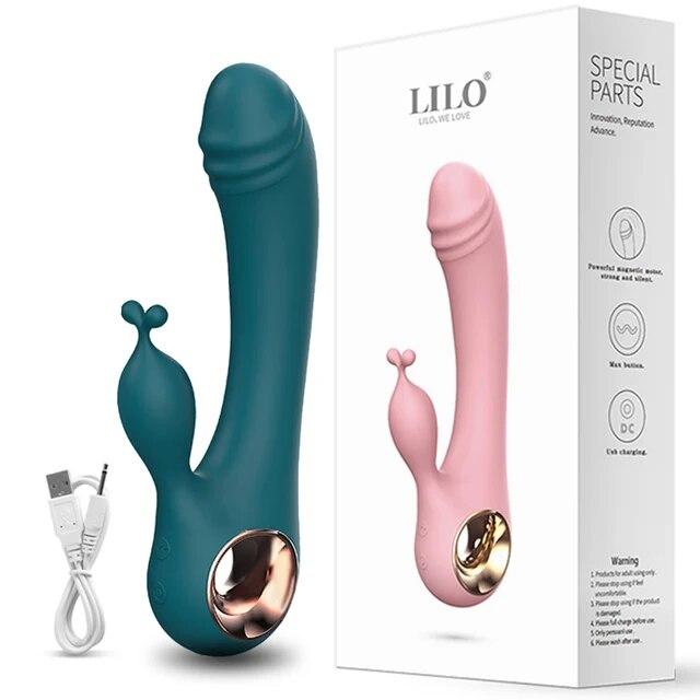 Powerful Vibrator for Women G Spot Rabbit Female Clitoris Stimulator Rechargeable Vibrating Sex Toy