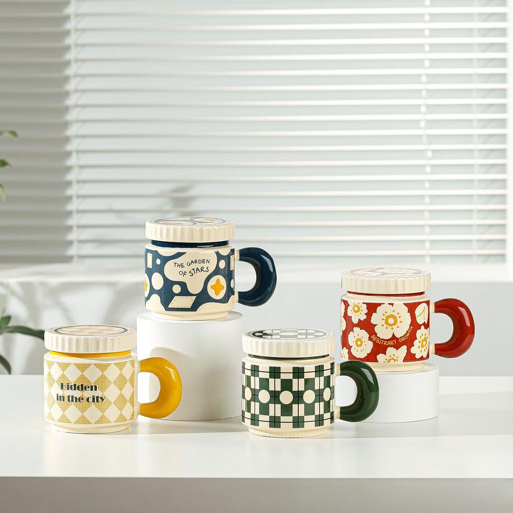 Creative Flower Ceramic Cup Niche High End Coffee Cup Light Luxury Mug High Value Water Cup Camellia Cup Gift