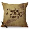 Vintage Classic Quotes Letter Art Print Sofa Throw Pillow Case Cotton Linen Home Decorative Square Chair Cushion Cover Cojines