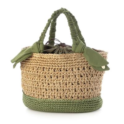 Ribbon-switch Knit Tote Bag
