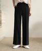 Ppaeppae Back Elastic Cut Stretch Wide Slacks Pants
