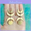 Moon Star Alloy Earrings Simple Dangle Jewelry For Women Summer Style