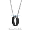 HX6F Titaniums Steel Retro Finger Ring Necklace Handmade Neckchain for Women and Men